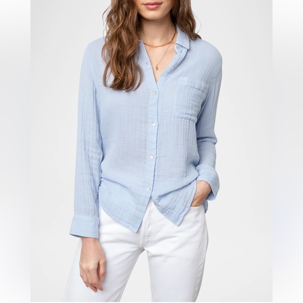 Rails Light Blue Casual Button-Down Shirt NWOT